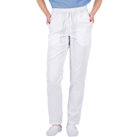 Komfortní pracovní kalhoty ALESSI UNISEX – bílá - Velikost:XL