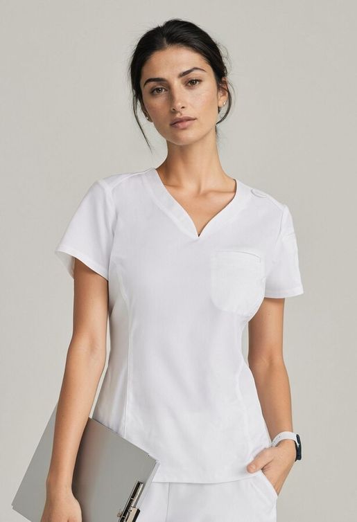 Zdravotnické oblečení - Dámské zdravotnické haleny - Bílá dámská zdravotnická halena CAPRI Grey´s Anatomy Spandex Stretch | medical-uniforms