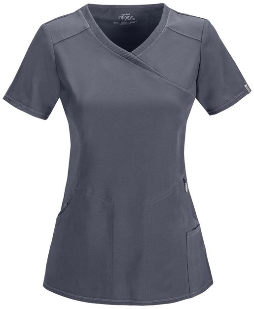 Zdravotnické oblečení - Dámské zdravotnické haleny - Zdravotnická halena pro lékařky INFINITY - modrozelená | medical-uniforms