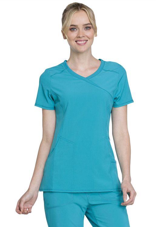 Zdravotnické oblečení - Dámské zdravotnické haleny - Zdravotnická halena pro lékařky INFINITY - modrozelená | medical-uniforms