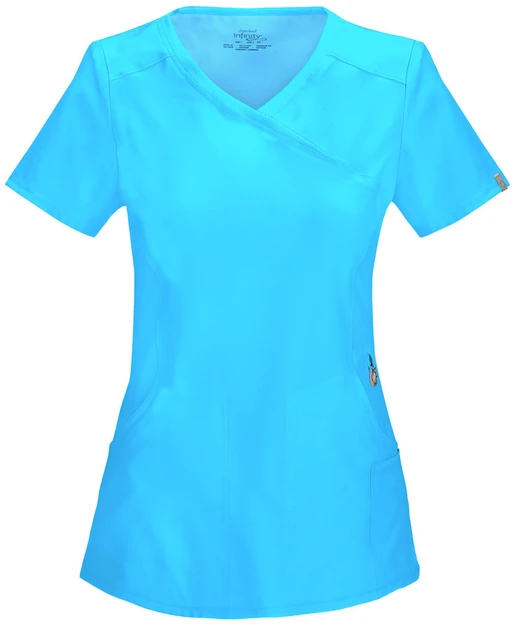Zdravotnické oblečení - Dámské zdravotnické haleny - Zdravotnická halena pro lékařky INFINITY - tyrkysová | medical-uniforms
