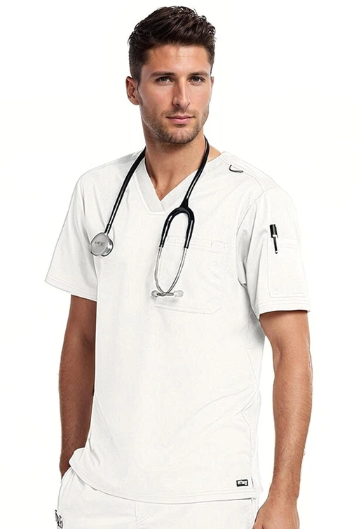 Zdravotnické oblečení - Jednobarevné - Zdravotnická halena pro lékaře Grey´s Anatomy - bílá | medical-uniforms