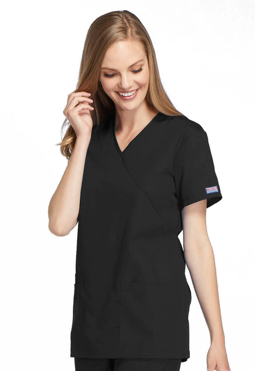 Zdravotnické oblečení - Dámské zdravotnické haleny - Dámská halena Cherokee se zavazováním - černá | medical-uniforms