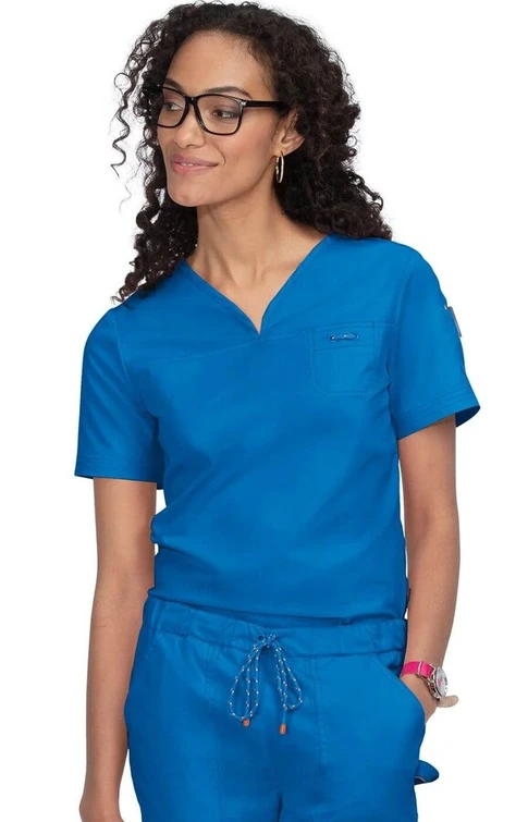 Zdravotnické oblečení - Koi - haleny - Dámská zdravotnická halena Georgia Stretch - královská modrá | medical-uniforms