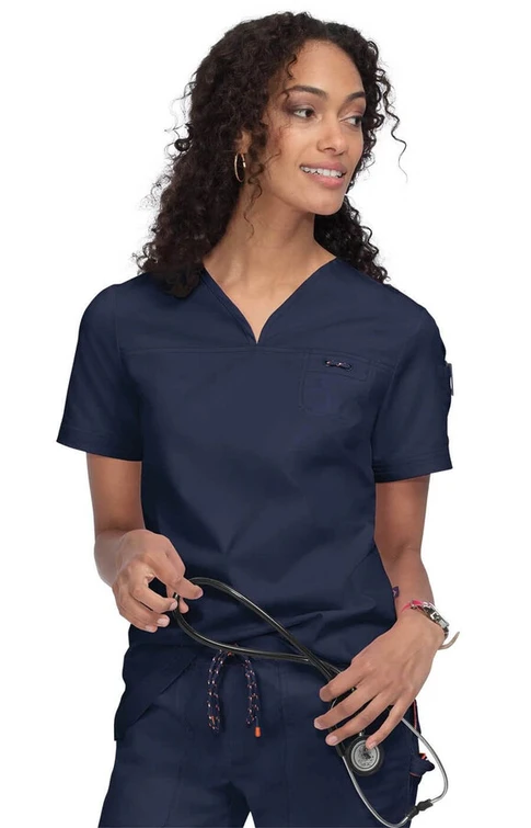 Zdravotnické oblečení - Koi - haleny - Dámská zdravotnická halena Georgia Stretch - námořnická modrá | medical-uniforms
