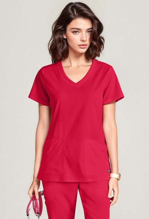 Zdravotnické oblečení - Dámské zdravotnické haleny - Dámská zdravotnická halena GREY´S - červená | medical-uniforms