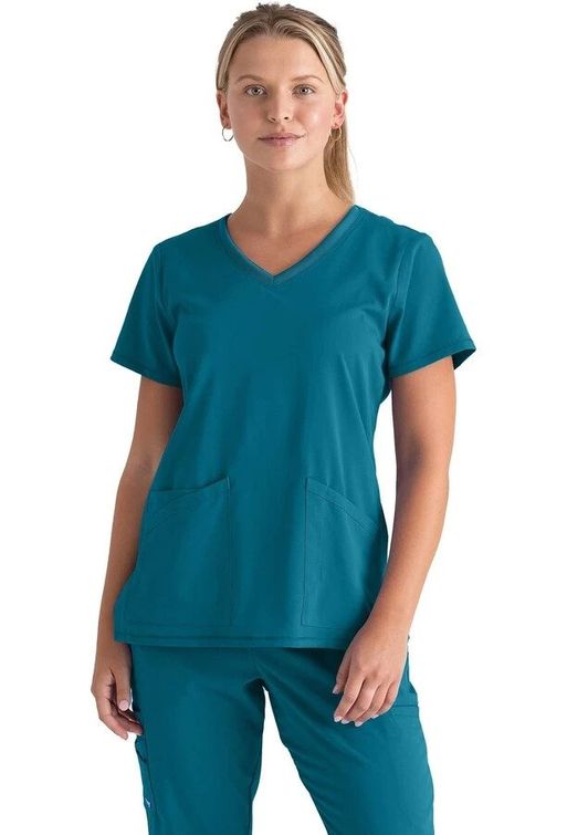 Zdravotnické oblečení - Speciální nabídka zdravotnických oděvů - Dámská zdravotnická halena GREY´S - karibská  modrá | medical-uniforms