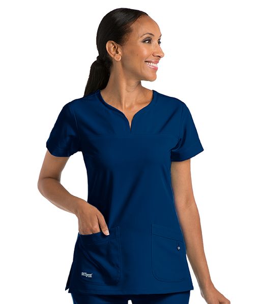 Zdravotnické oblečení - Dámské zdravotnické haleny - Dámská zdravotnická halena Grey´s Anatomy SIGNATURE TOP - námořnická modrá | medical-uniforms