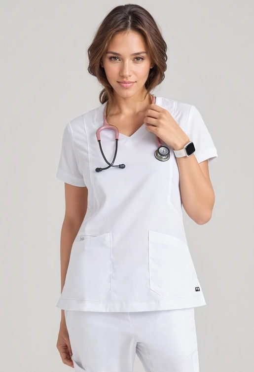 Zdravotnické oblečení - Dámské zdravotnické haleny - Dámská zdravotnická halena LOVE Grey´s Anatomy - bílá | medical-uniforms