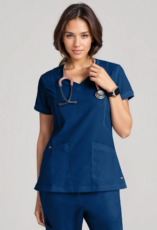 Zdravotnické oblečení - Dámské zdravotnické haleny - Dámská zdravotnická halena LOVE Grey´s Anatomy - nebeská modrá | medical-uniforms