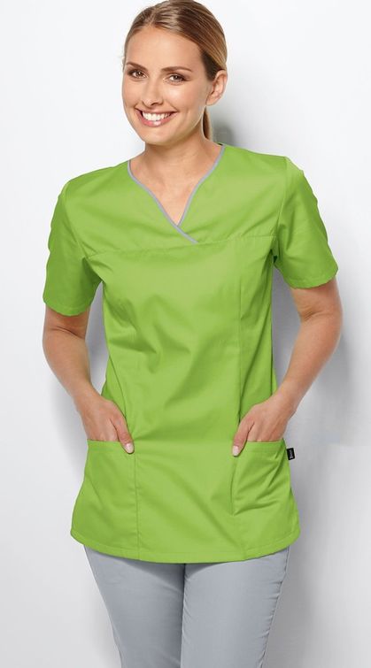 Zdravotnické oblečení - Novinky - Dámská zdravotnická halena PASPEL - kiwi | medical-uniforms