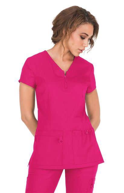 Zdravotnické oblečení - Dámské lékařské halenky - Dámská zdravotnická halena STRETCH MACKENZIE - růžová | medical-uniforms