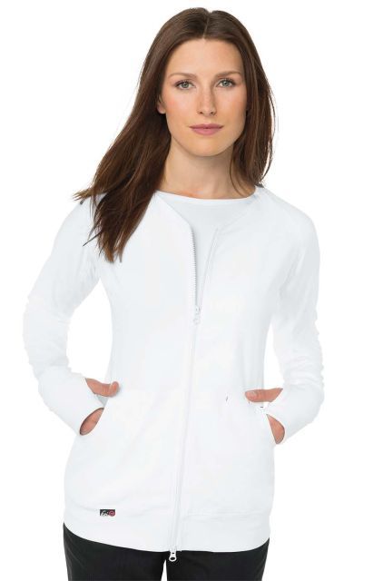 Zdravotnické oblečení - Novinky - Dámská zdravotnická mikina Clarity Jacket - bílá | medical-uniforms