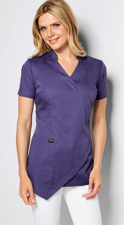 Zdravotnické oblečení - 7days - haleny - Dámská halena ASYMETRIC - fialová | medical-uniforms