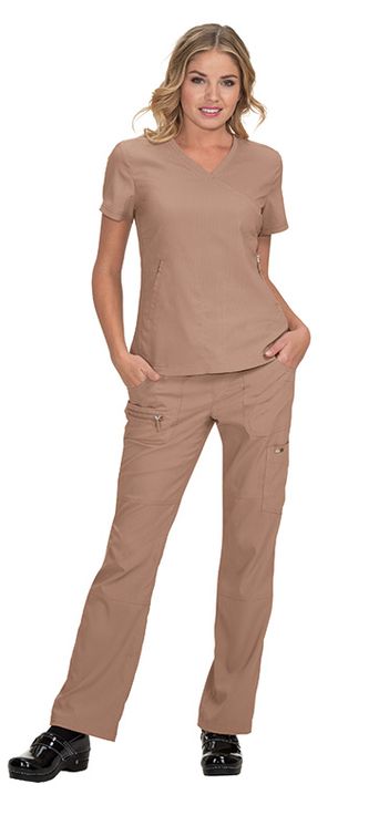 Zdravotnické oblečení - Dámské zdravotnické haleny - Dámská zdravotnická halena FUNCTIONAL - laté | medical-uniforms
