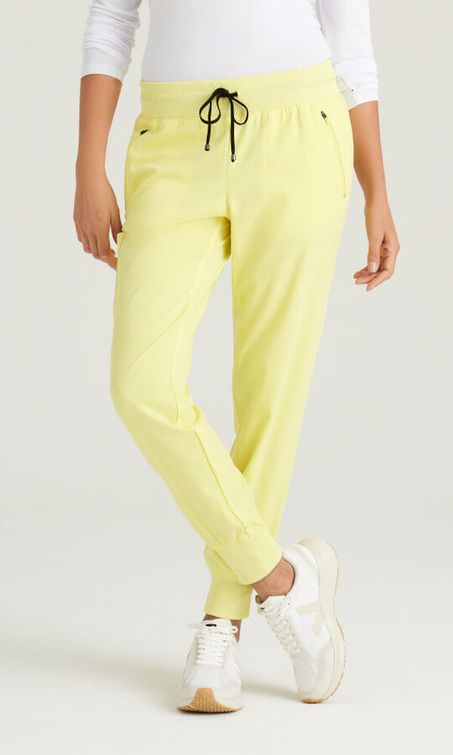 Zdravotnické oblečení - Joggers - Dámské zdravotnické  jogger kalhoty GREY´S - pastelová žlutá | medical-uniforms