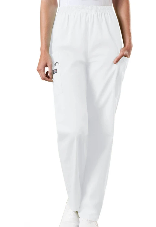 Zdravotnické oblečení - Lékařské kalhoty - Dámské kalhoty Cheeroke Originals s gumou v pase - bílá| medical-uniforms