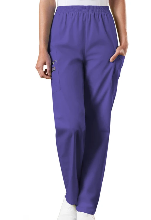 Zdravotnické oblečení - Lékařské kalhoty - Dámské kalhoty Cheeroke Originals s gumou v pase - hroznová | medical-uniforms