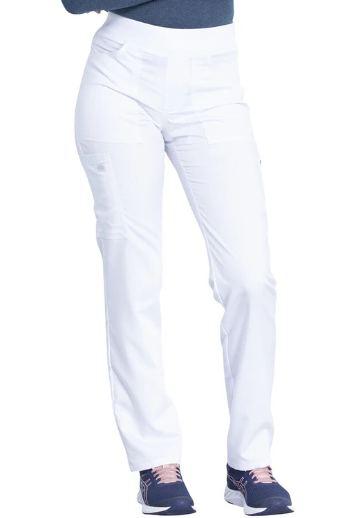 Zdravotnické oblečení - Lékařské kalhoty - Dámské zdravotnické kalhoty Dickies Balance na gumu - bílá | medical-uniforms