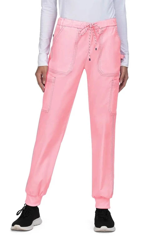 Zdravotnické oblečení - Dámské kalhoty - Dámské zdravotnické kalhoty Giana Stretch - růžová | medical-uniforms