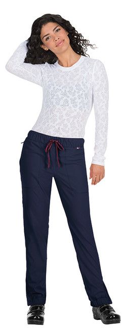 Zdravotnické oblečení - Dámské kalhoty - Dámské kalhoty JOGGER v barvě námořnické | medical-uniforms
