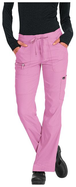 Zdravotnické oblečení - Dámské kalhoty - Dámske zdravotnícke nohavice Lite Peace vo farbe ružová | medical-uniforms