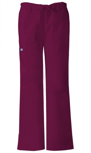 Zdravotnické oblečení - Dámské kalhoty - Dámské zdravotnické kalhoty s nízkým sedem - vínová | medical-uniforms