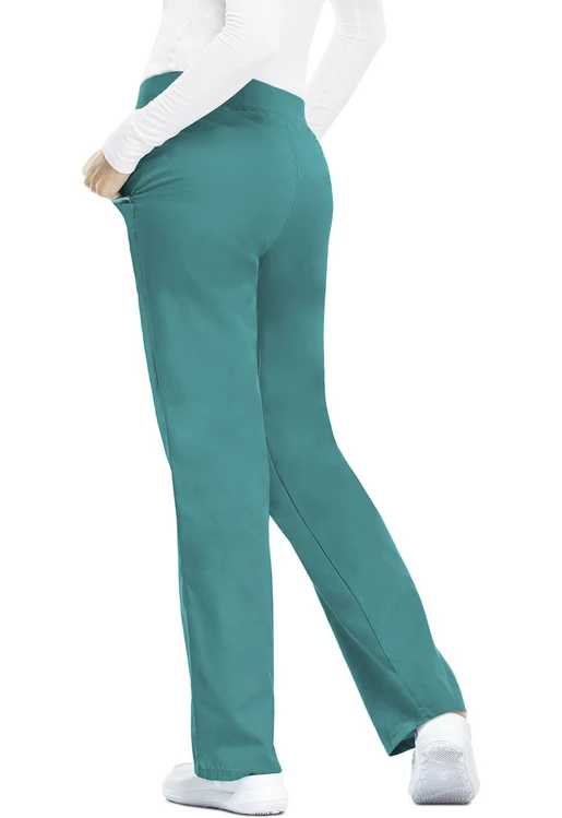 Zdravotnické oblečení - Vrácené zboží - Dámské kalhoty s elastickým pásem - modrozelená | medical-uniforms