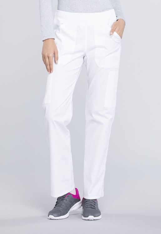 Zdravotnické oblečení - Dámské kalhoty - Dámské zdravotnické kalhoty s elastickým pasem na gumu - bílá | medical-uniforms