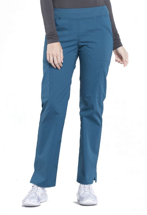 Zdravotnické oblečení - Dámské kalhoty - Dámské zdravotnické kalhoty s elastickým pasem na gumu - karibská modrá | medical-uniforms
