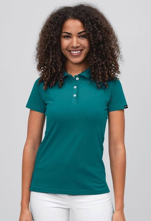 Zdravotnické oblečení - Trička a polo trička - Dámská zdravotnická polokošile - smaragd | medical-uniforms
