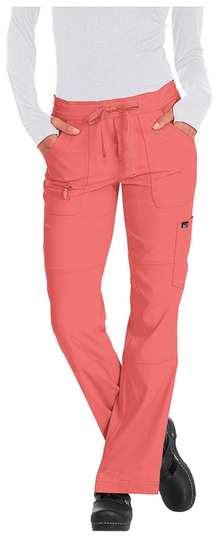 Zdravotnické oblečení - Dámské kalhoty - Dámské zdravotnické pracovní kalhoty LITE PEACE - korálová | Medical Uniforms