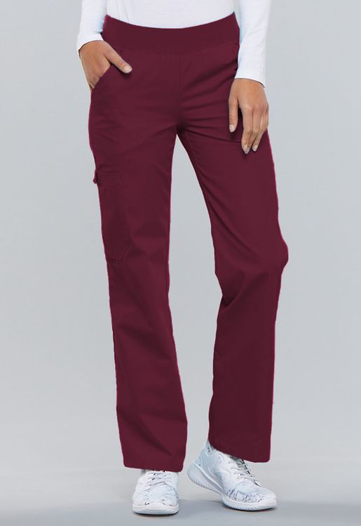 Zdravotnické oblečení - Dámské kalhoty - Dámské kalhoty s elastickým pásem - vínová | medical-uniforms
