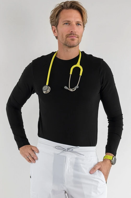 Zdravotnické oblečení - Trička - Elastické pánské tričko MEDICAL s dlouhým rukávem černé | medical-uniforms