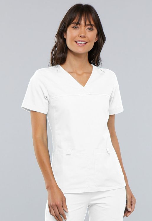 Zdravotnické oblečení - Vrácené zboží - Elegantní dámská zdravotnická halena - bílá | medical-uniforms