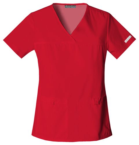 Zdravotnické oblečení - Dámské zdravotnické haleny - Elegantní dámská zdravotnická halena - červená | medical-uniforms