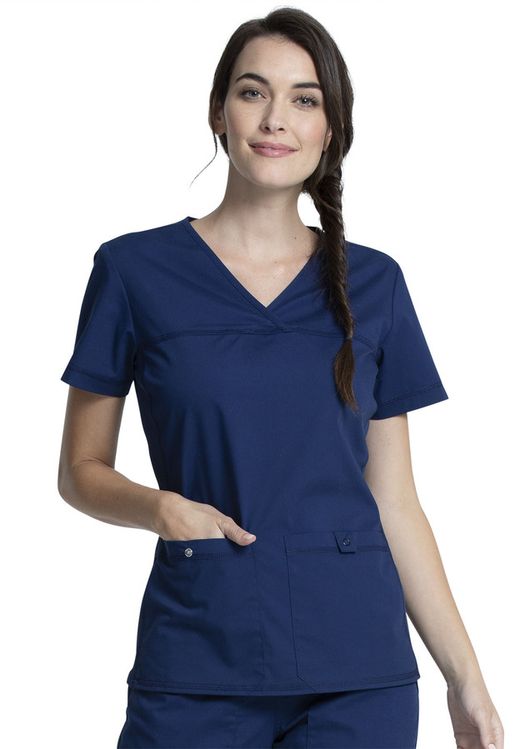 Zdravotnické oblečení - Dámské zdravotnické haleny - Elegantní dámská zdravotnická halena - námořnická modrá | medical-uniforms