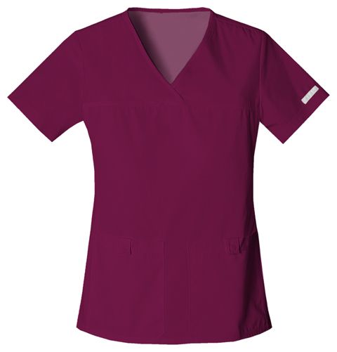 Zdravotnické oblečení - Dámské zdravotnické haleny - Elegantní dámská zdravotnická halena - vínová | medical-uniforms