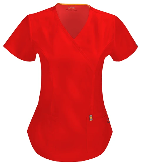 Zdravotnické oblečení - Dámské lékařské halenky - Elegantná dámska zdravotnícka blúza C - červená | medical-uniforms