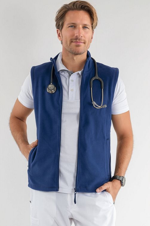 Zdravotnické oblečení - Zdravotnické mikiny a pracovní vesty - Zdravotnická fleecová vesta MEDICAL královsky modrá | medical-uniforms