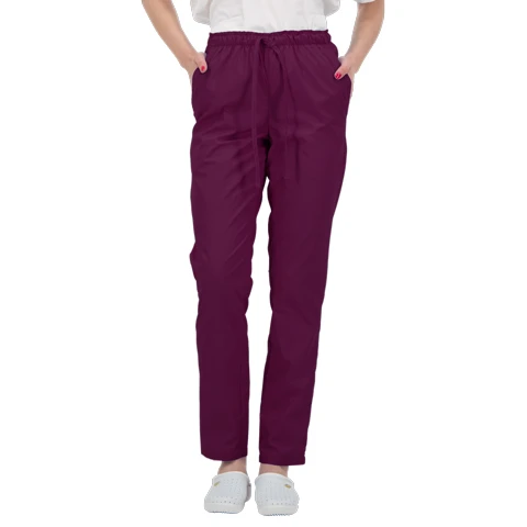 Zdravotnické oblečení - B-Well - kalhoty - Komfortní zdravotnické kalhoty ALESSI UNISEX – vínová | medical-uniforms