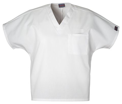 Zdravotnické oblečení - Haleny - Krátká unisexová halena V výstřih - bílá | medical-uniforms