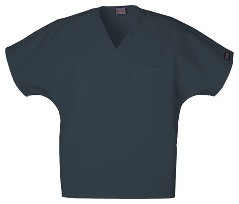 Zdravotnické oblečení - Haleny - Krátká unisexová zdravotnická halena s v - cínová | medical-uniforms