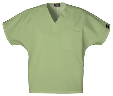 Zdravotnické oblečení - Haleny - Krátká unisexová halena V výstřih - šedozelená | medical-uniforms