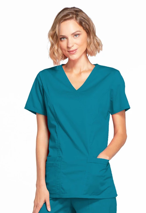 Zdravotnické oblečení - Dámské lékařské halenky - Ordinační zdravotnická halena - karibská modrá | medical-uniforms