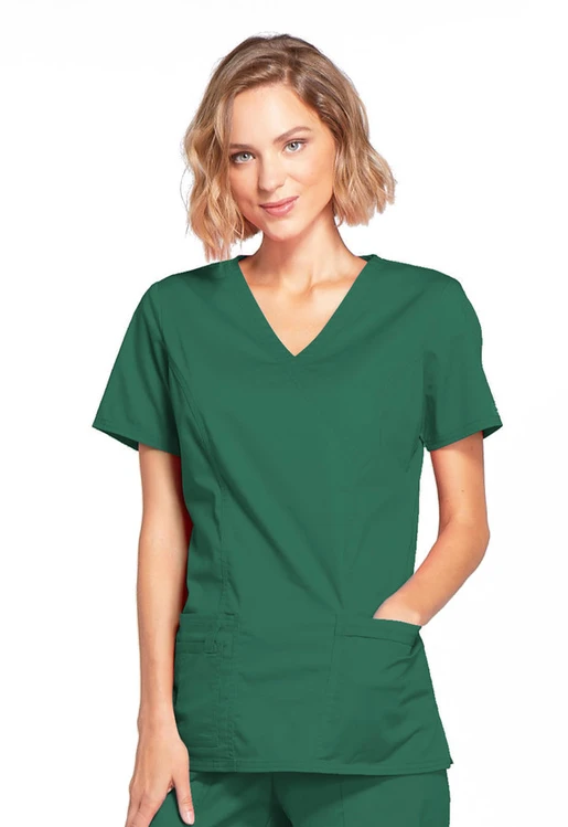 Zdravotnické oblečení - Dámské lékařské halenky - Ordinační zdravotnická halena - polovnícka zelená | medical-uniforms