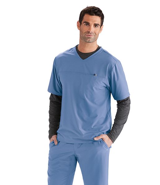 Zdravotnické oblečení - Novinky - Pánská zdravotnická halena BARCO WELLNESS TOMMY - nebeská modrá | medical-uniforms