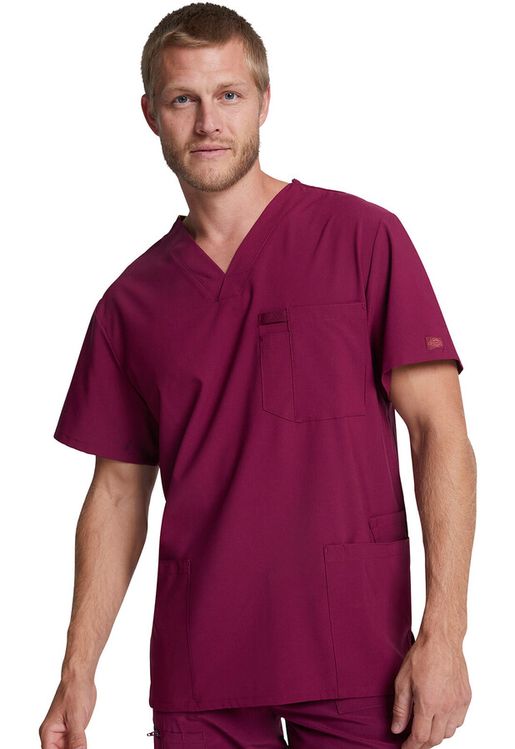 Zdravotnické oblečení - Dámské lékařské halenky - Pánská zdravotnická halena Dickies EDS Essentials - vínová | Medical-uniforms