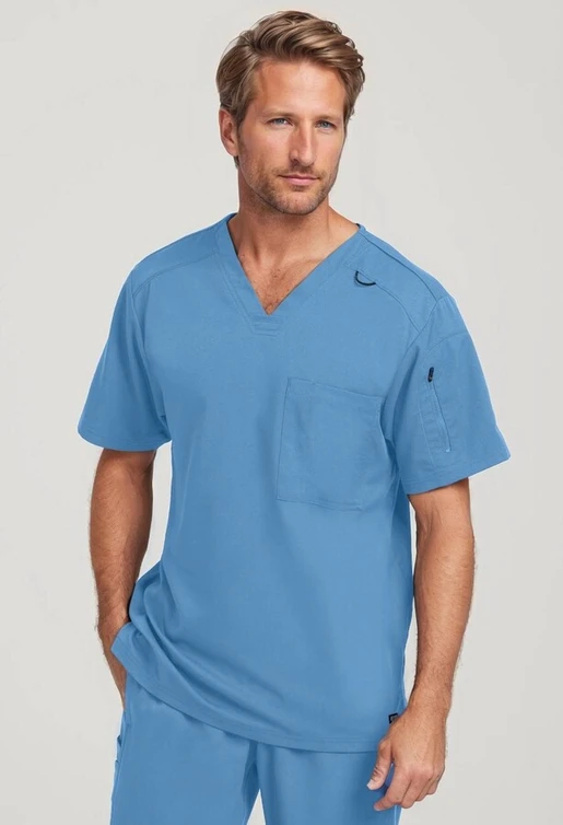 Zdravotnické oblečení - Jednobarevné - Pánská zdravotnická halena GREY´S - nebeská modrá | medical-uniforms