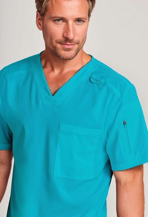 Zdravotnické oblečení - Speciální nabídka zdravotnických oděvů - Pánská zdravotnická halena GREY´S - modrozelená | medical-uniforms